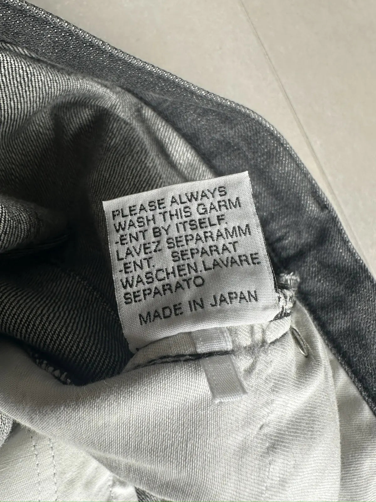 Dior Homme AW07 “Navigate” charcoal black MIJ denim