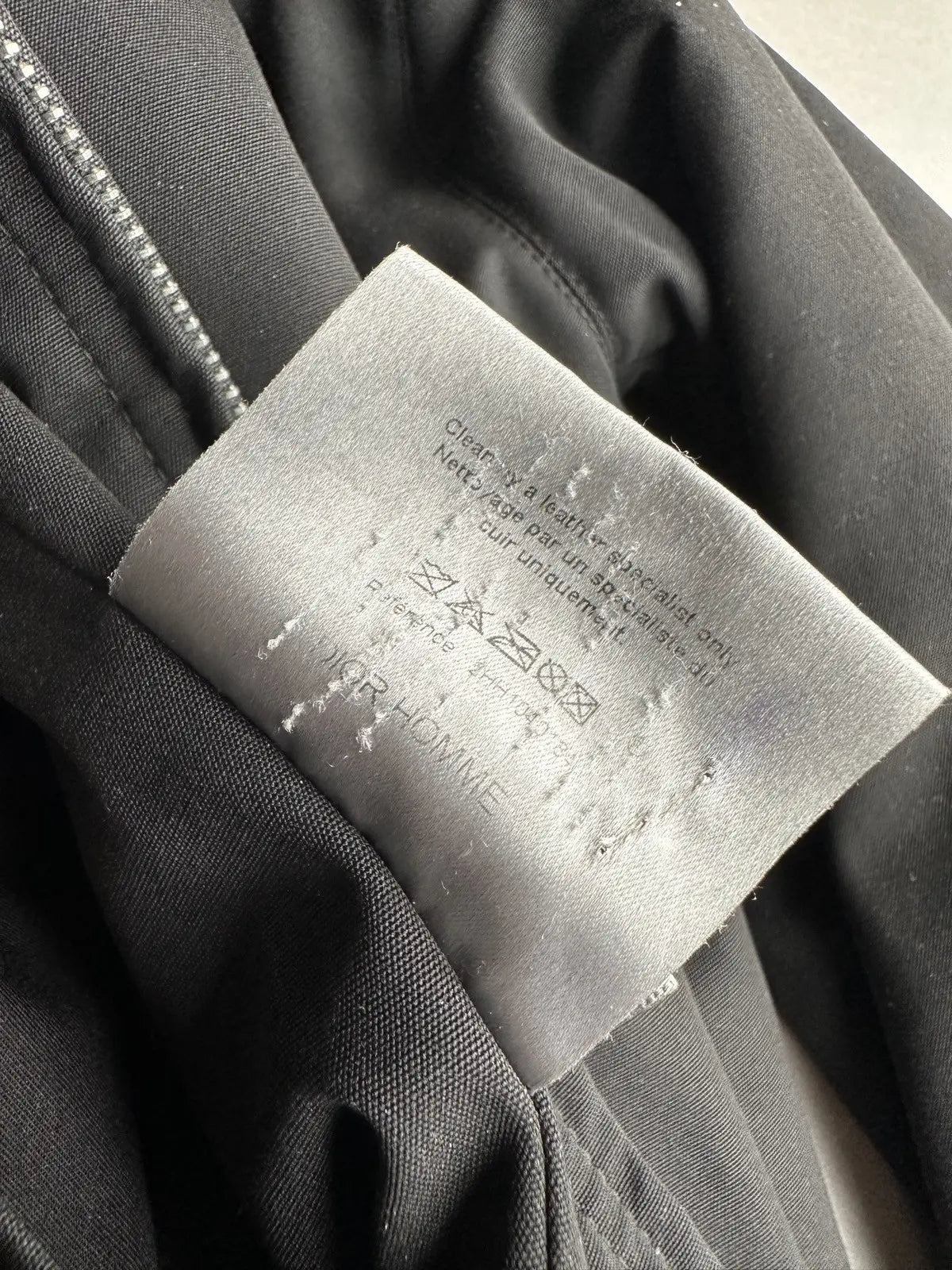 Dior homme AW02 “Reflexion” leather trimmed moto jacket