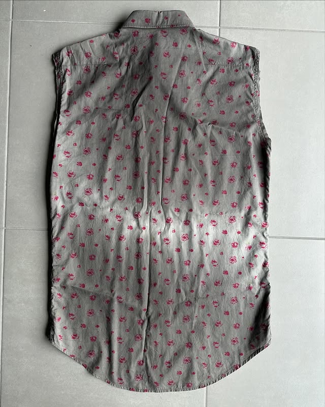 Dior Homme SS05 sleeveless floral shirt