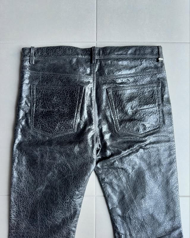 1/1 sample Dior Homme AW03 “Luster” leather trousers