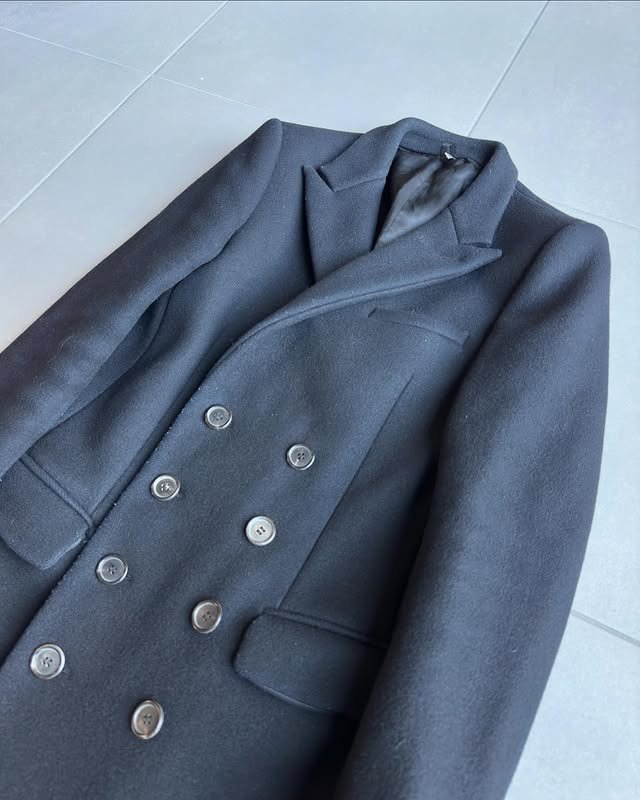 Dior Homme AW02 “Reflexion” wool/angora long coat