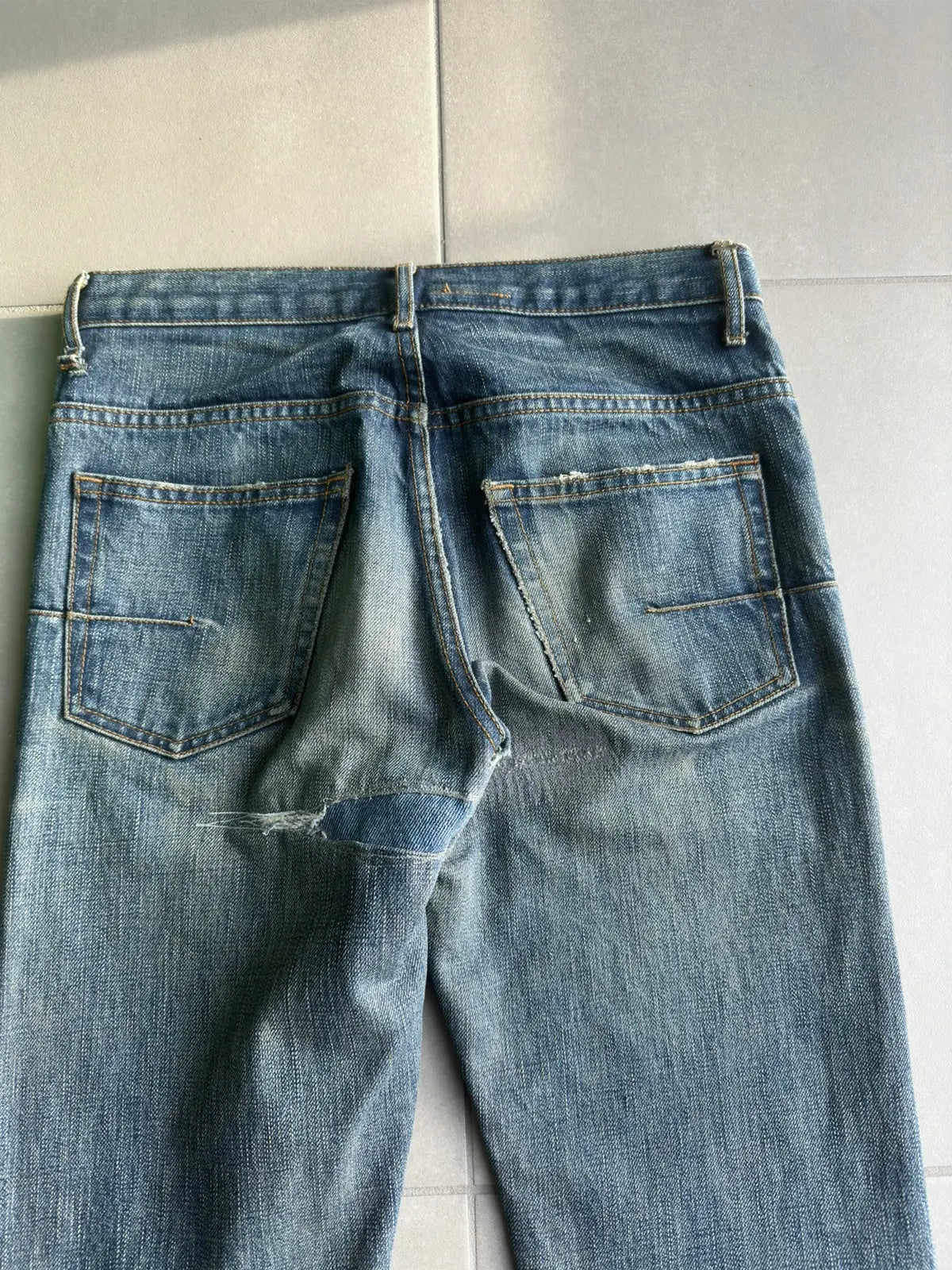 Dior homme by Hedi Slimane washed clawmark jeans