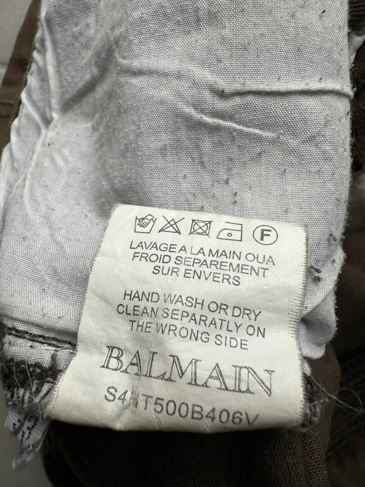 Balmain Homme SS14 cargo biker denim