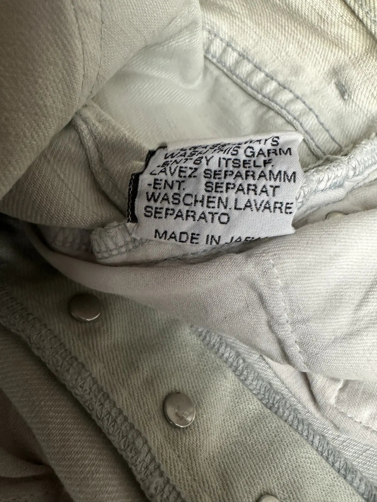 Dior Homme SS06 pastel green clawmark denim