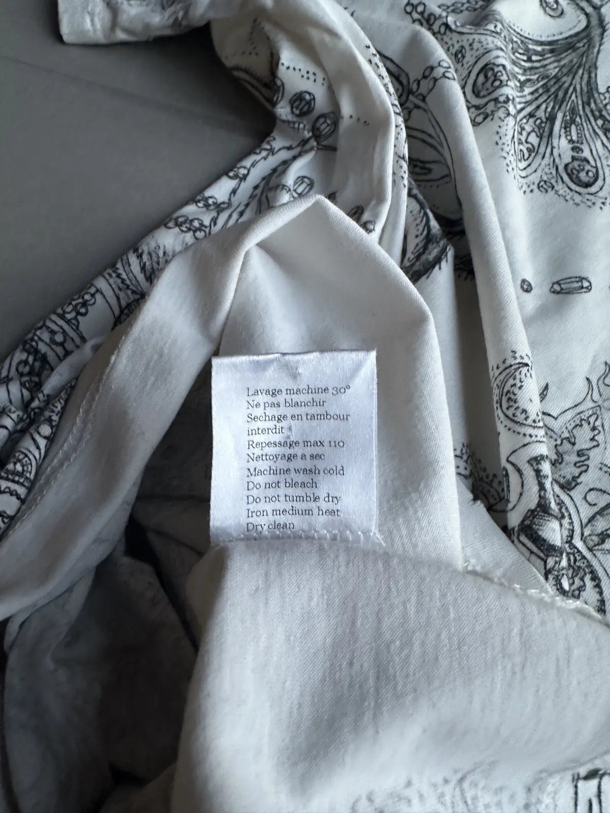 Balmain Homme AW09 distressed paisley print T-shirt