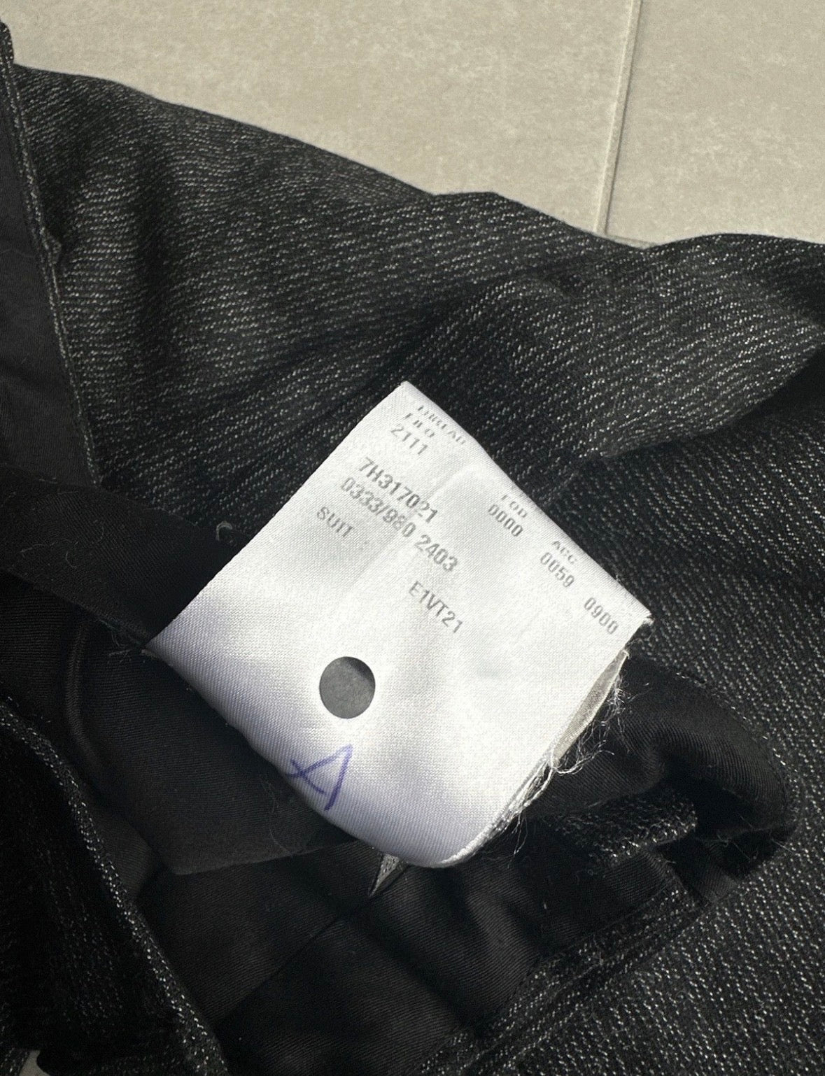 Dior homme AW07 "Navigate" patterned wool trousers