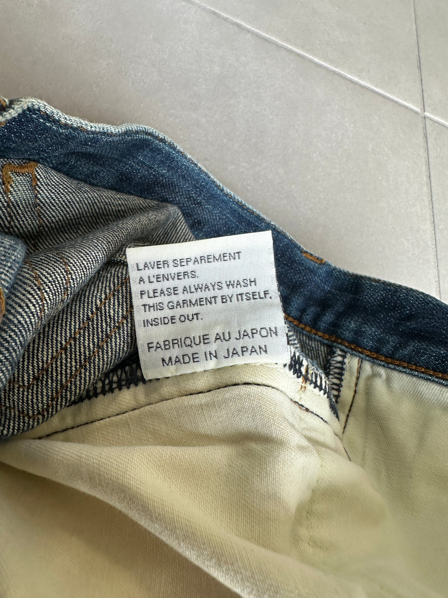Dior Homme SS05 “BECK/Untitled” raw MIJ jeans