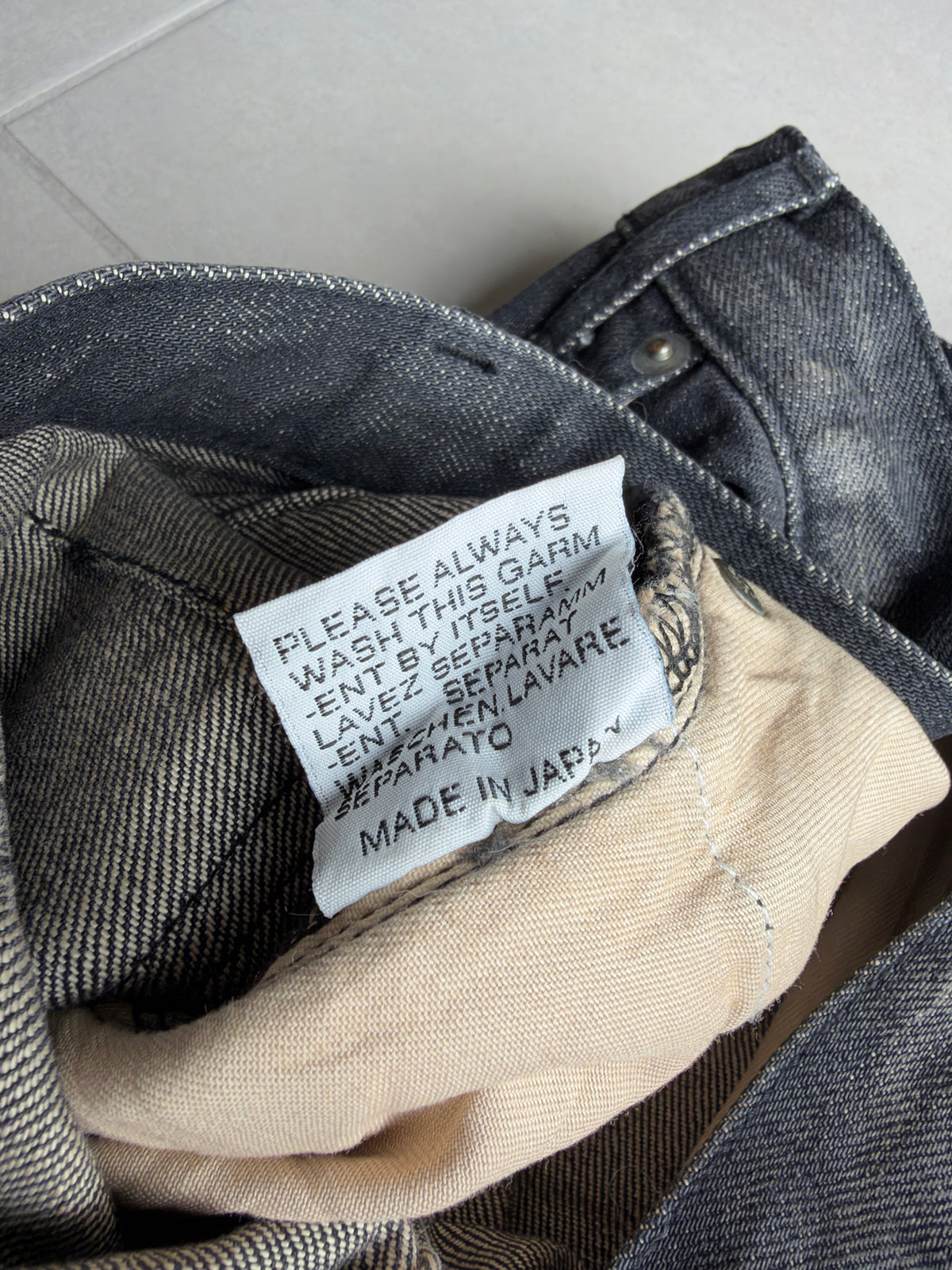 Dior Homme AW04 “VOTC” Whiskered Denim