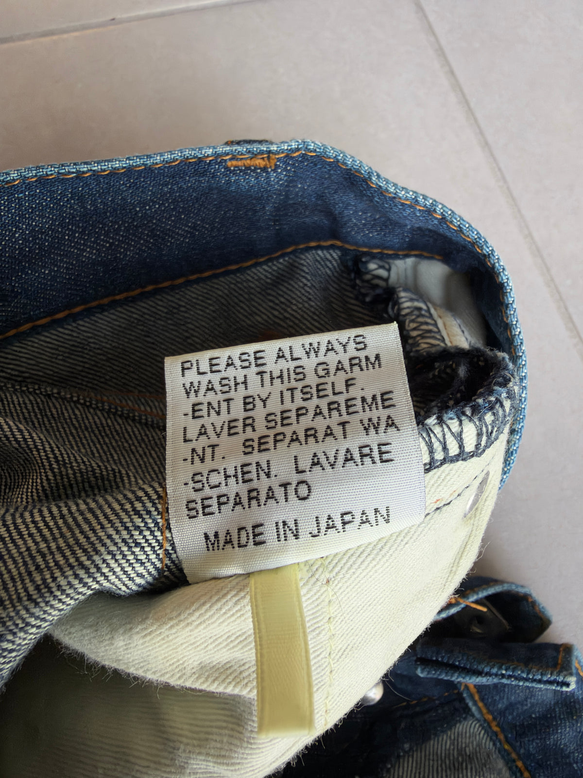 Dior Homme AW07 “Navigate” washed MIJ raw denim