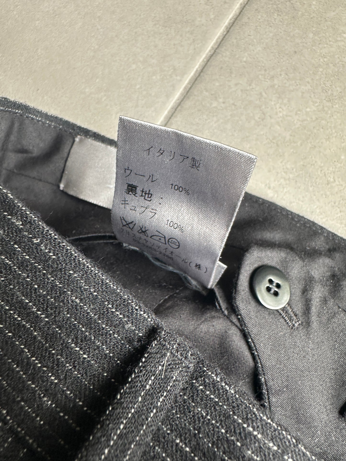 Dior Homme AW06 “These grey days” Pinstripe bootcut trousers