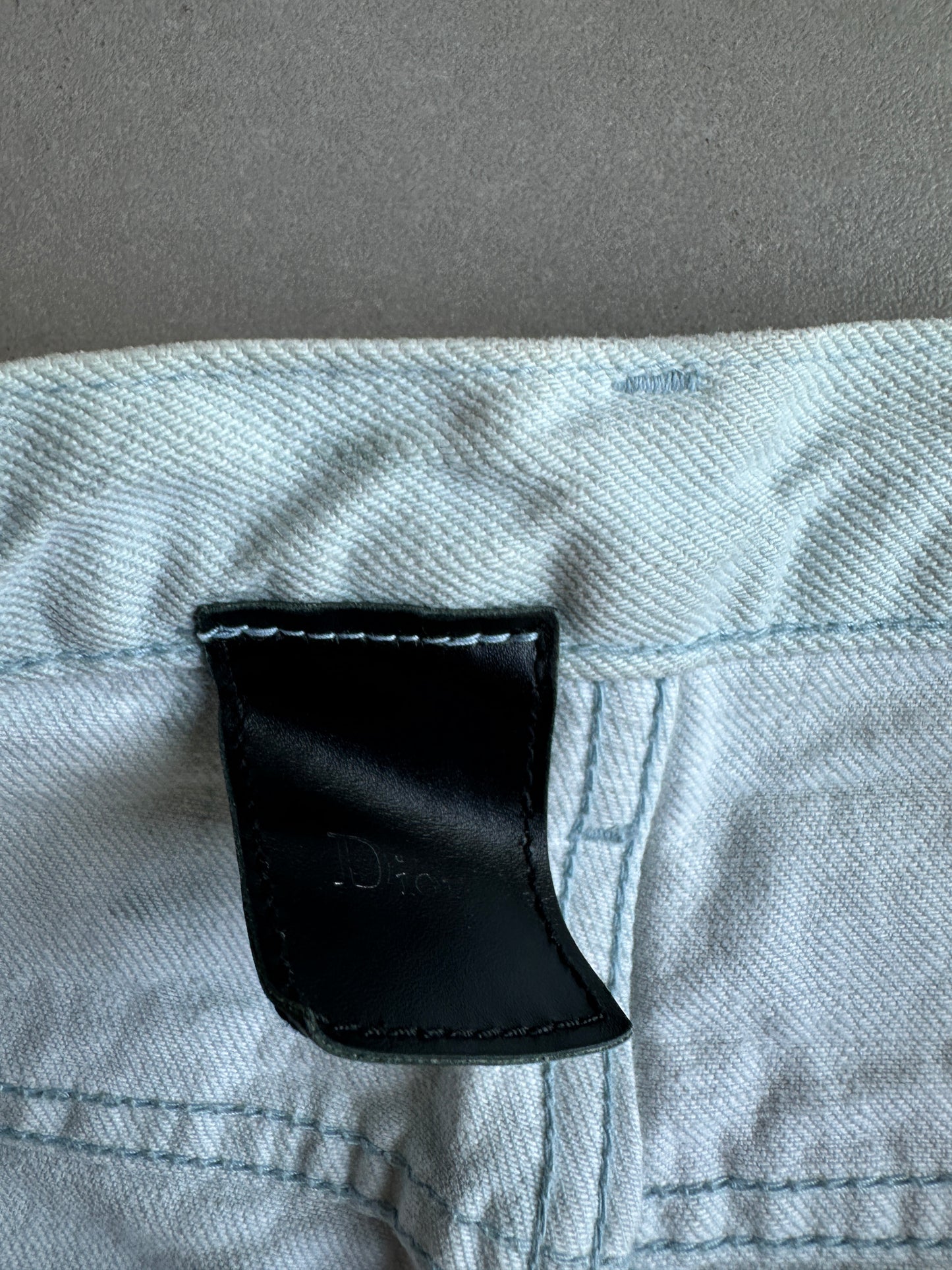 Dior Homme SS06 pastel blue clawmark denim
