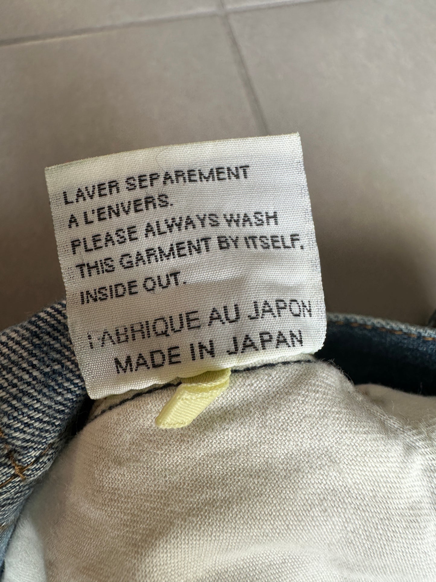 Dior homme AW07 “Navigate” raw MIJ jeans