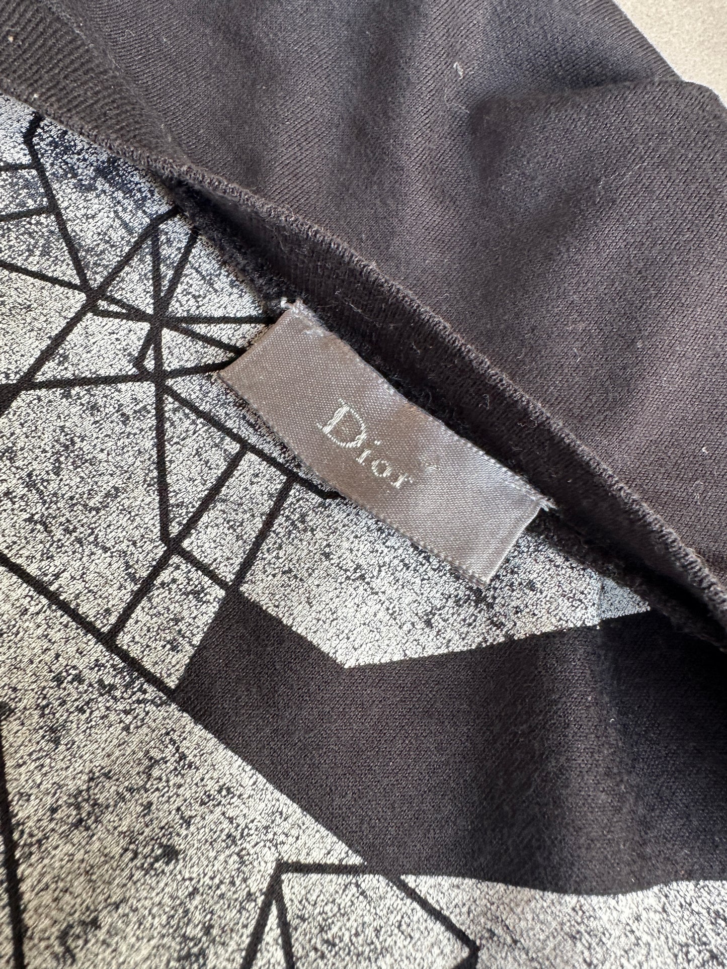 Dior Homme AW08 geometric bowtie graphic t-shirt