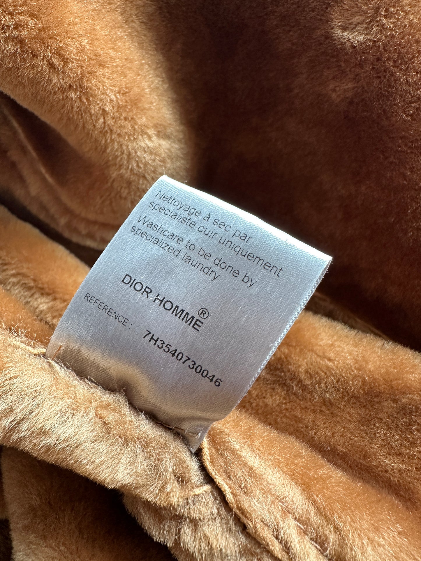 Dior Homme AW07 "Navigate" shearling mouton leather jacket