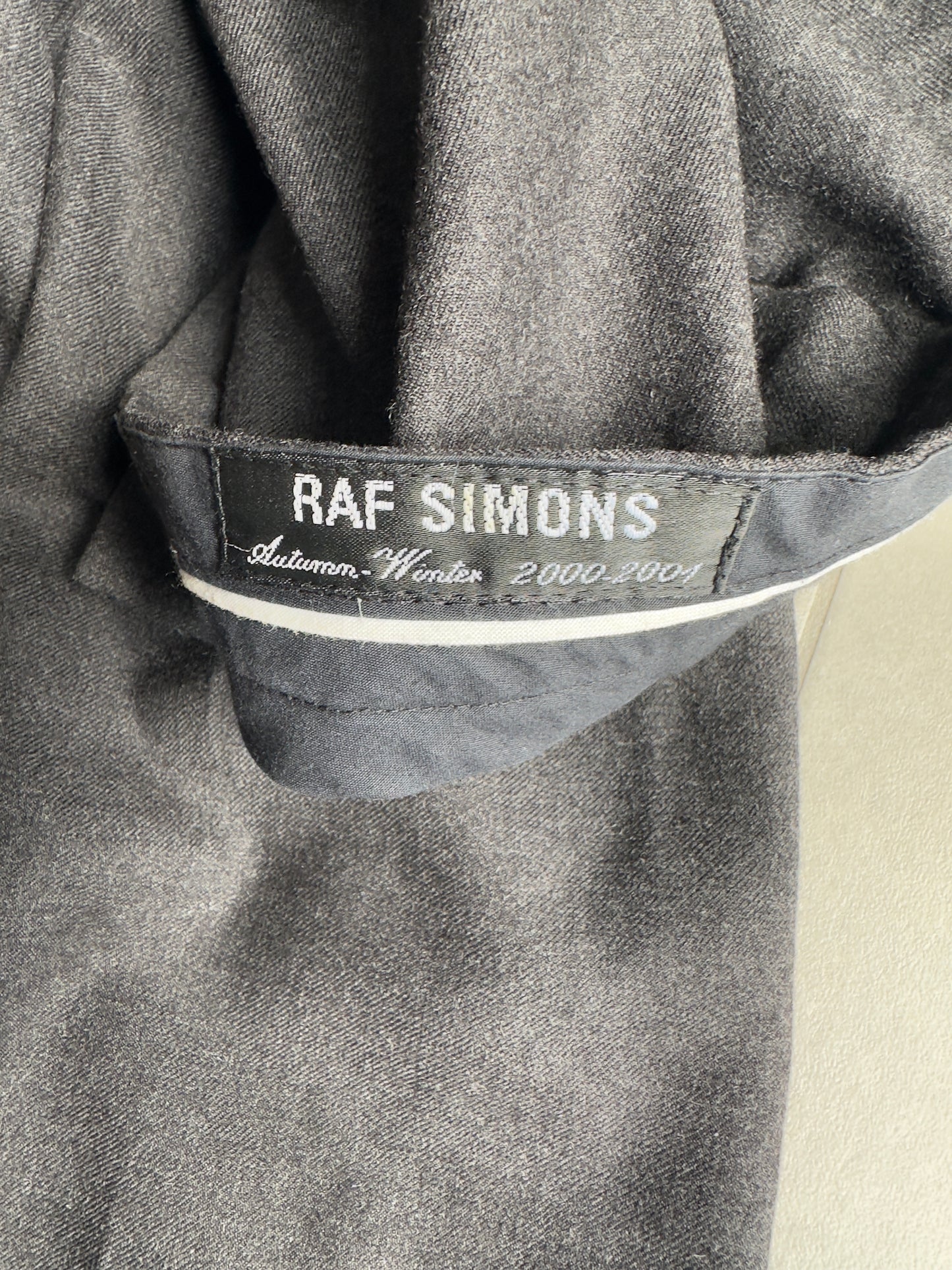 Raf Simons AW2000 darted baggy wool trousers