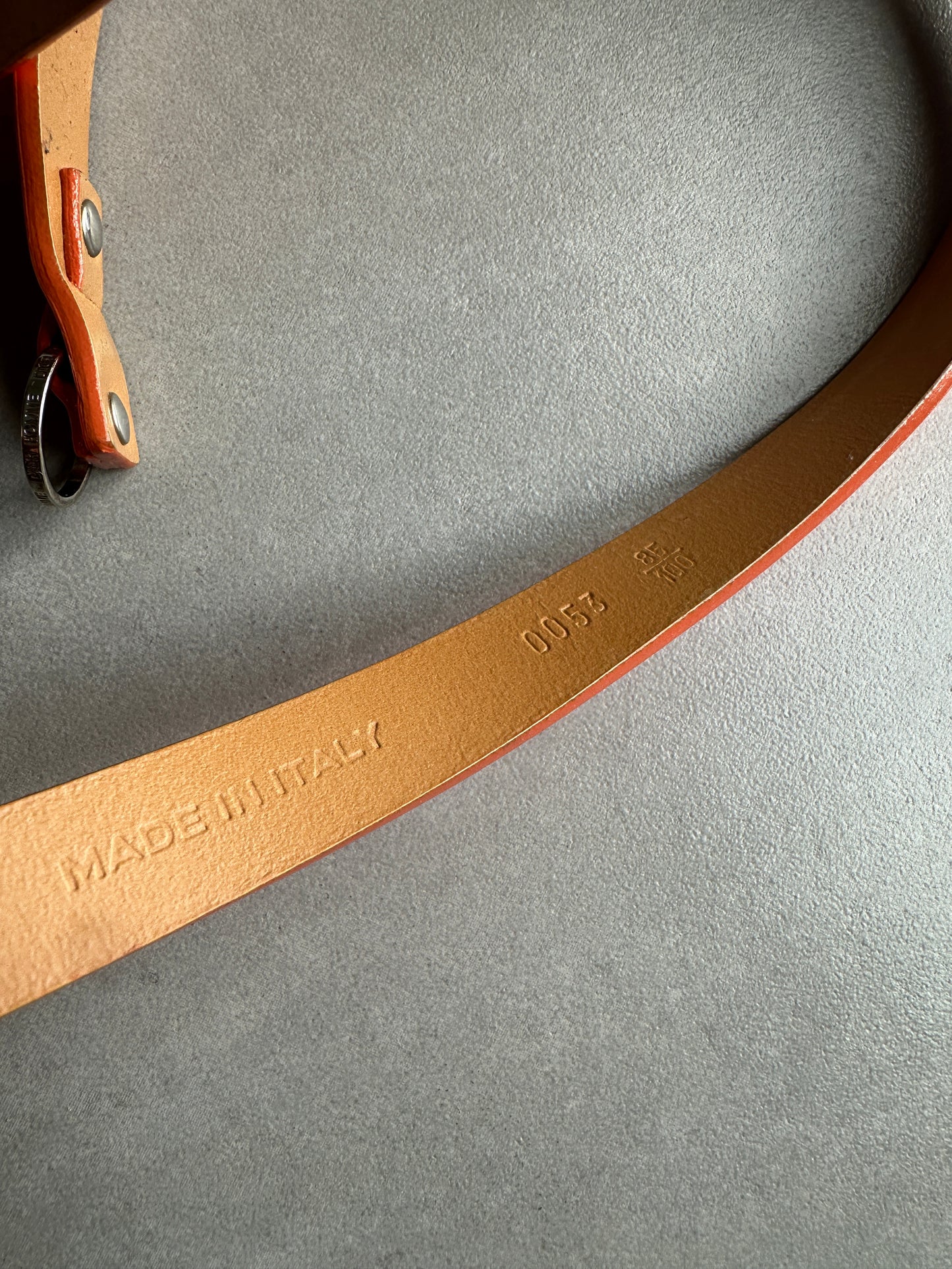 Dior Homme AW03 “LUSTER” Neon snap button skinny belt