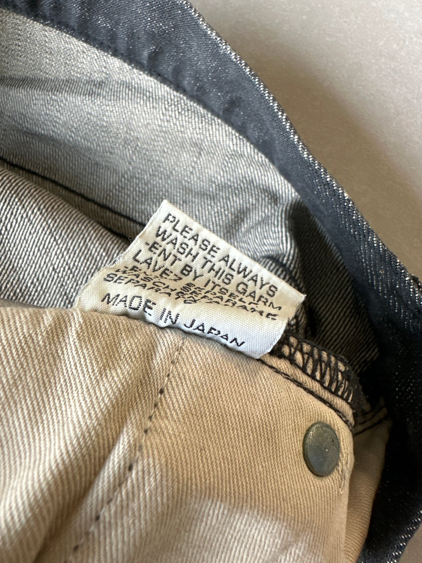 Dior Homme SS03 “Follow Me” MIJ Whiskered washed clawmark denim