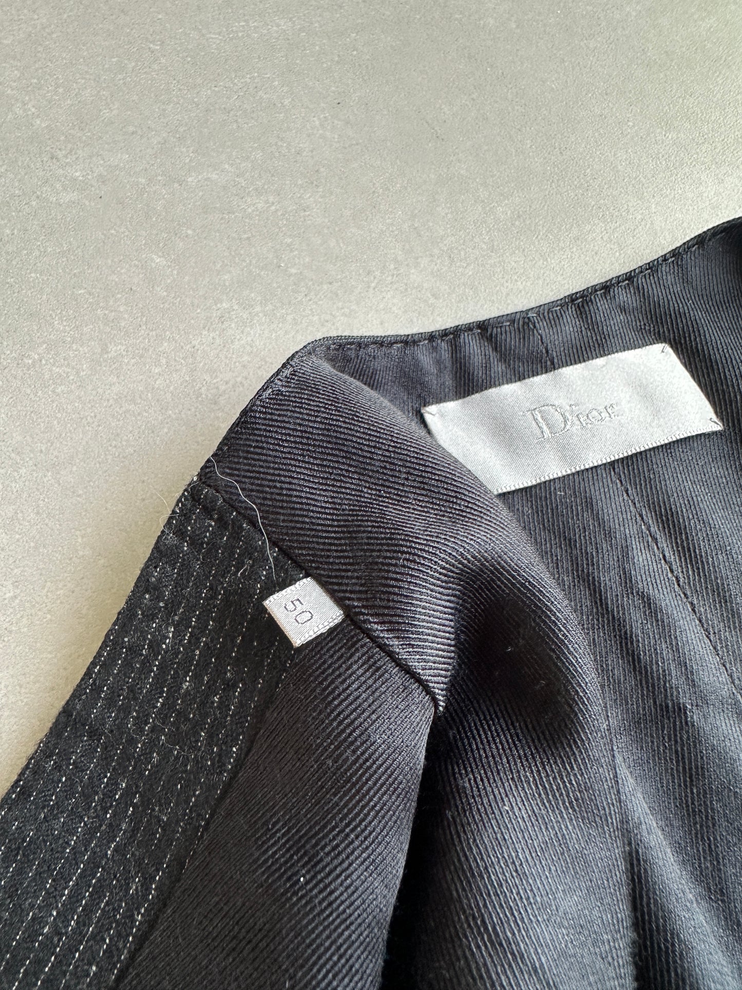 Dior Homme AW06 "These grey days" pinstripe waistcoat