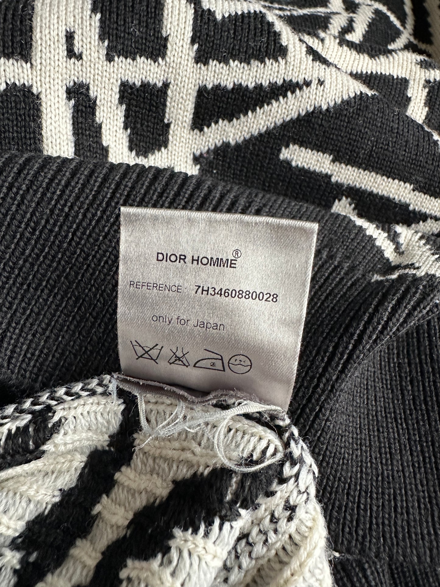 Dior Homme AW07 “Navigate” ウール スクリブル ニット セーター