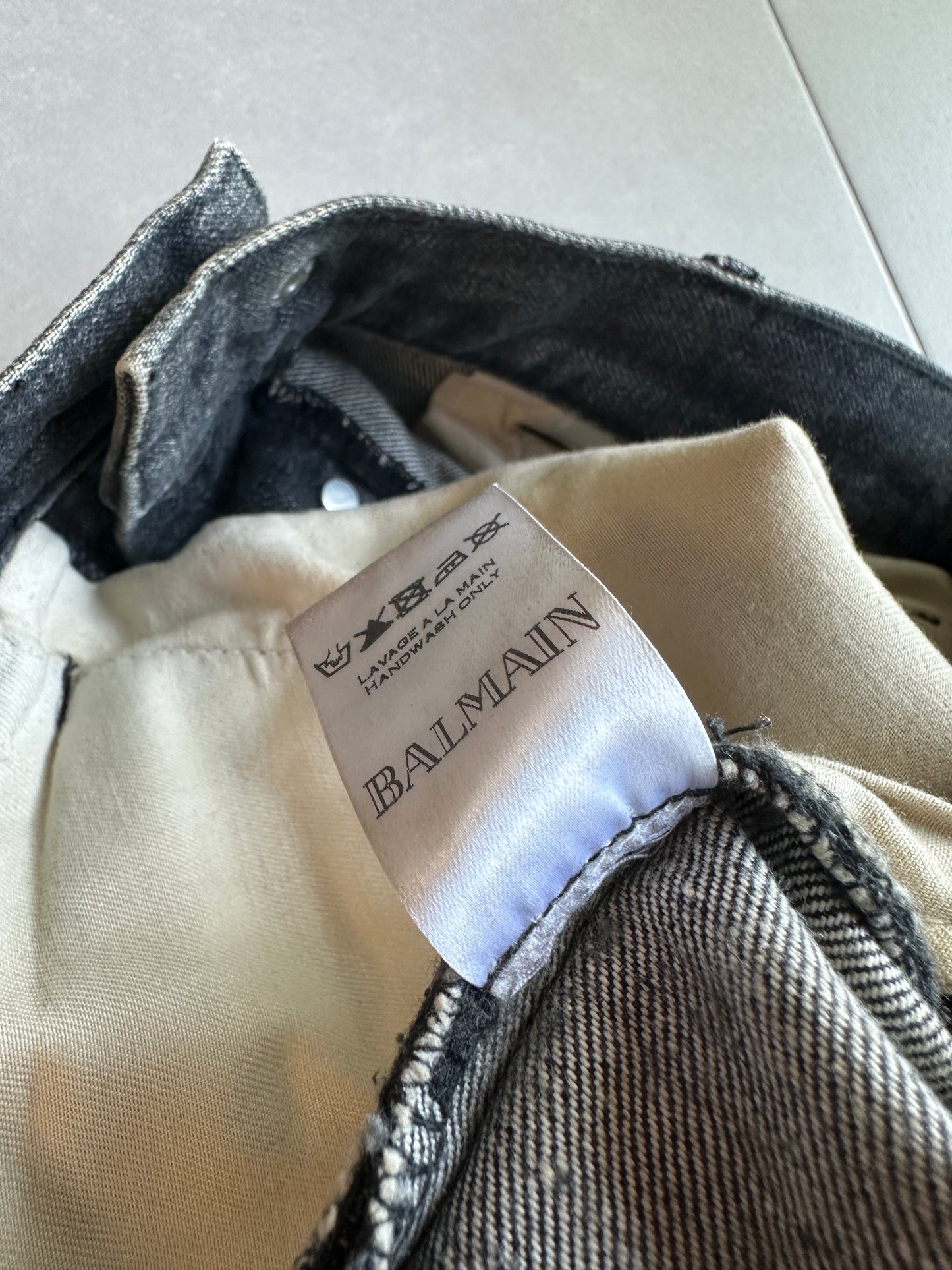 Balmain Homme SS11 whiskered repair denim