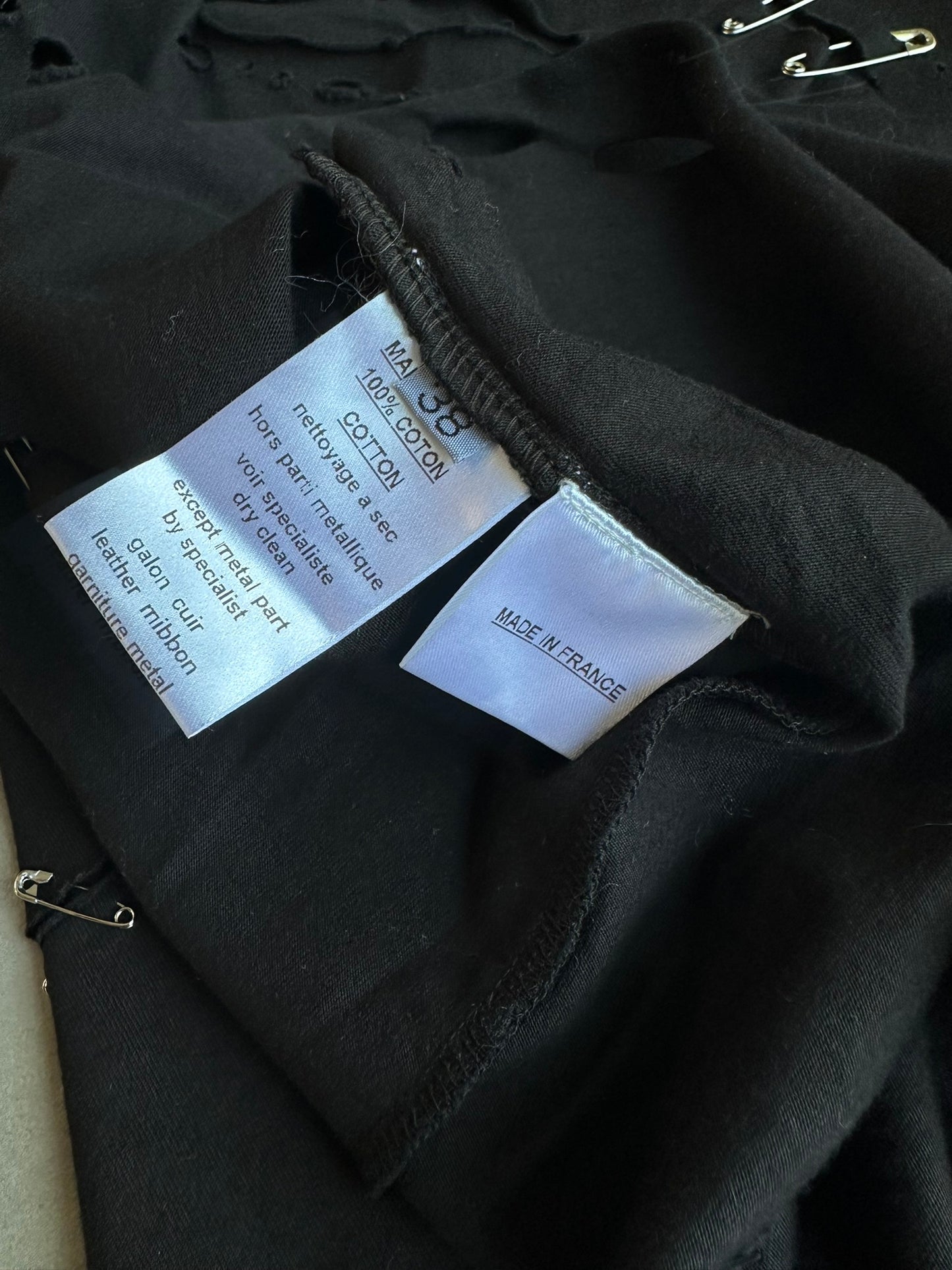 Balmain SS11 Safety pin destroyed t-shirt