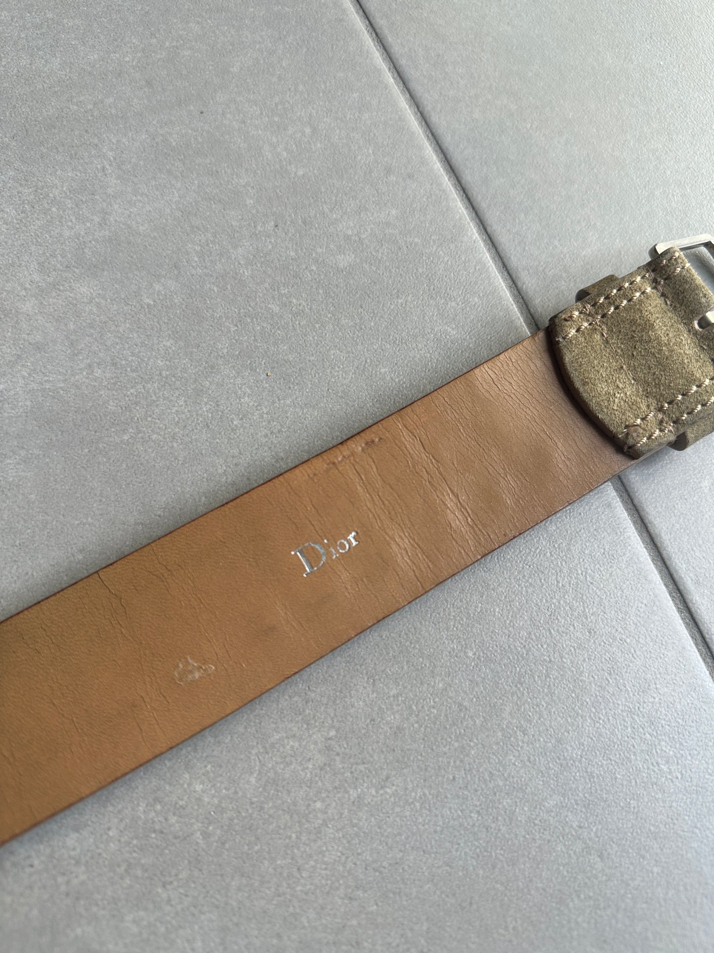 Dior Homme AW04 "Victim of the crime" suede studded leather belt
