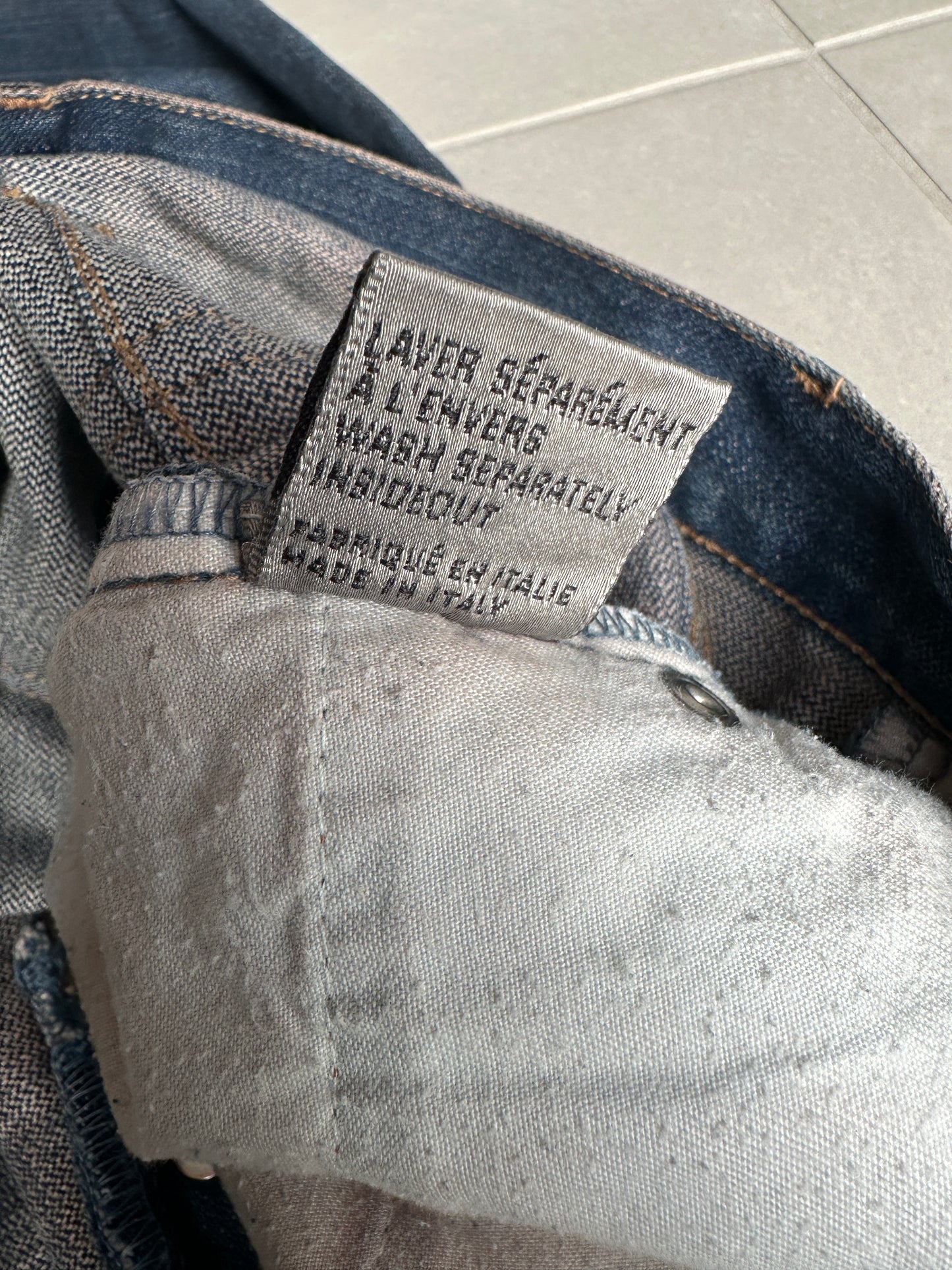 Dior Homme SS05 “BECK/Untitled” whiskered rust washed denim