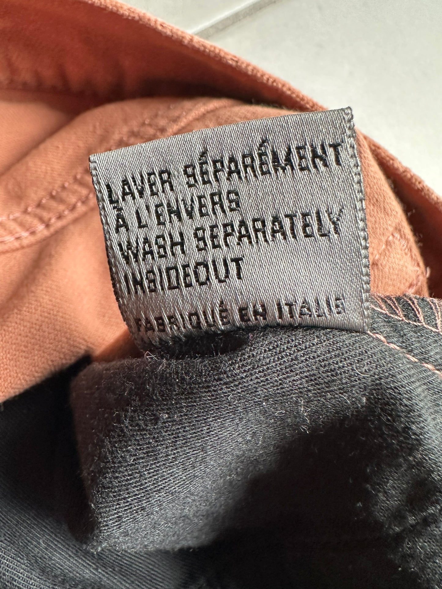 Dior Homme AW05 “In The Morning” velvet bootcut trousers