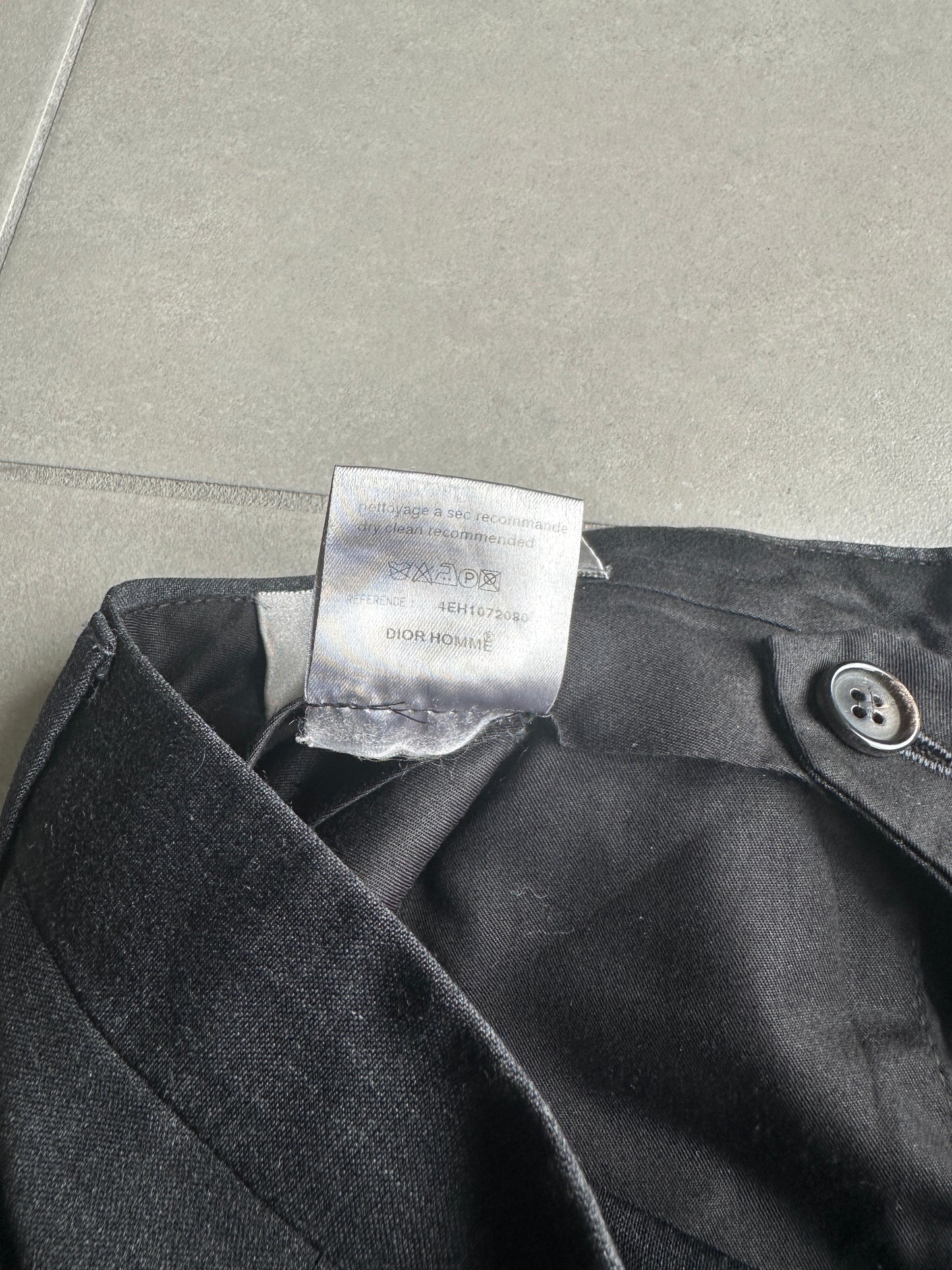 Dior Homme SS04 "strip" wool trousers