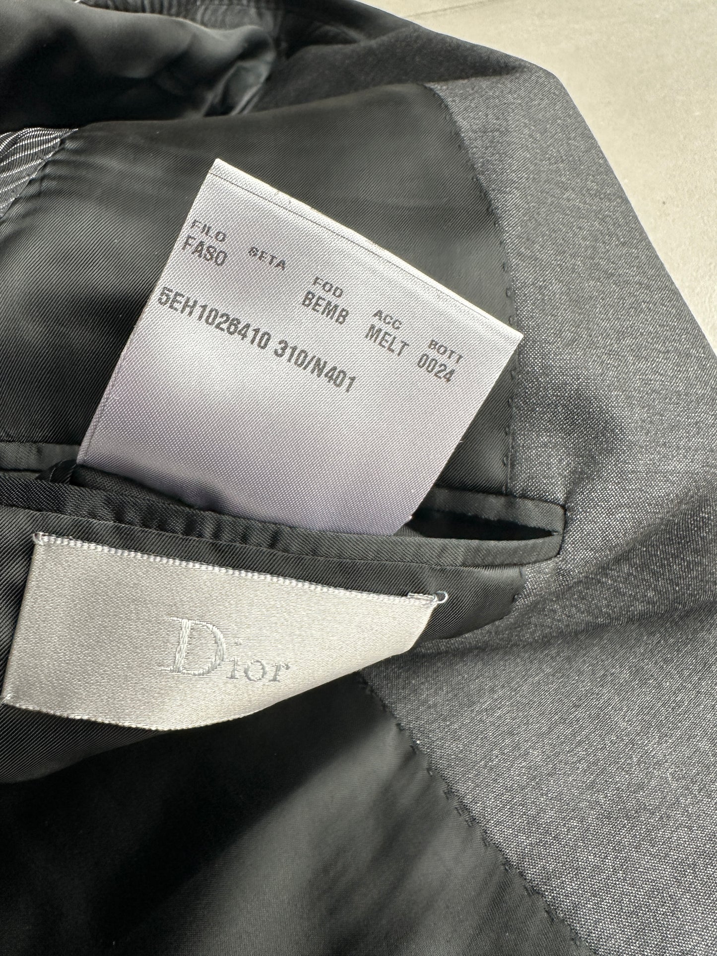Dior Homme SS05 “BECK/Untitled” silk/wool double breasted blazer