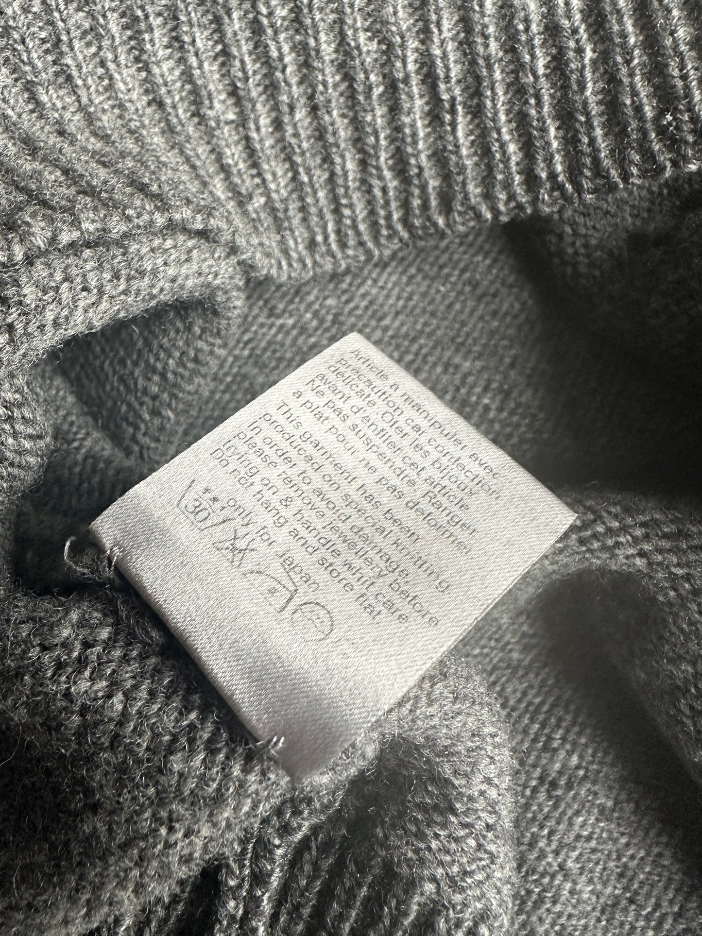 Dior Homme AW05 "in the morning" beaded wool sweater he