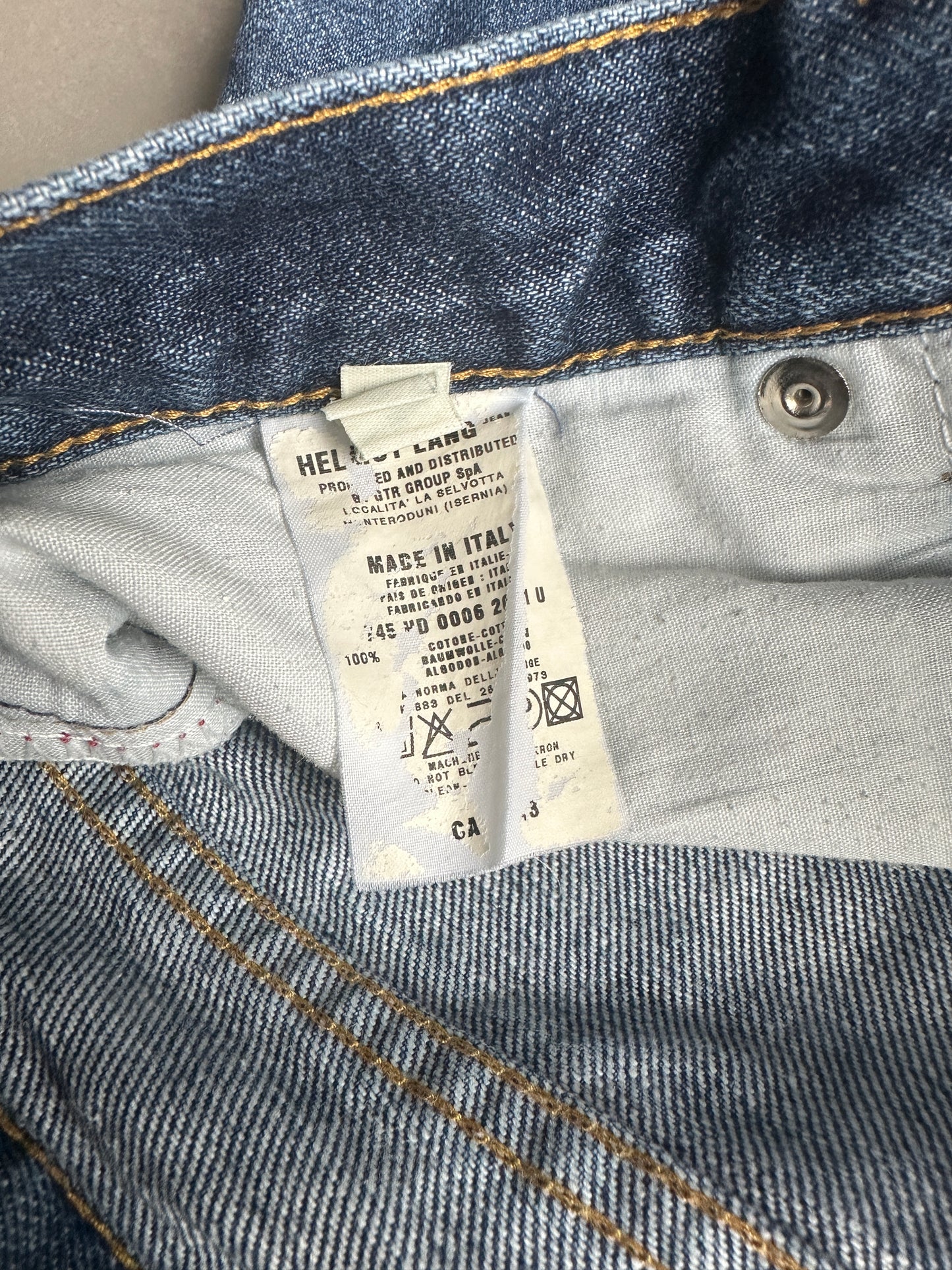 Helmut lang SS1998 raw vintage bootcut jeans