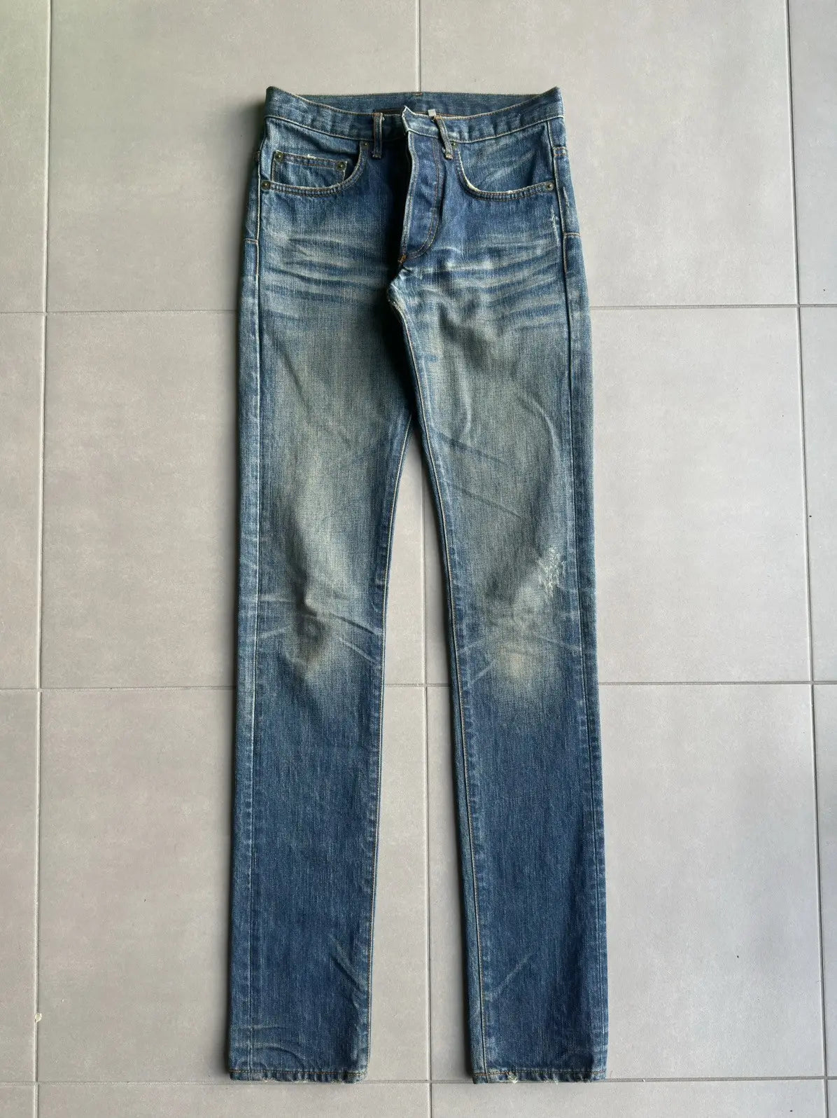 Dior homme by Hedi Slimane washed clawmark jeans – zentemple