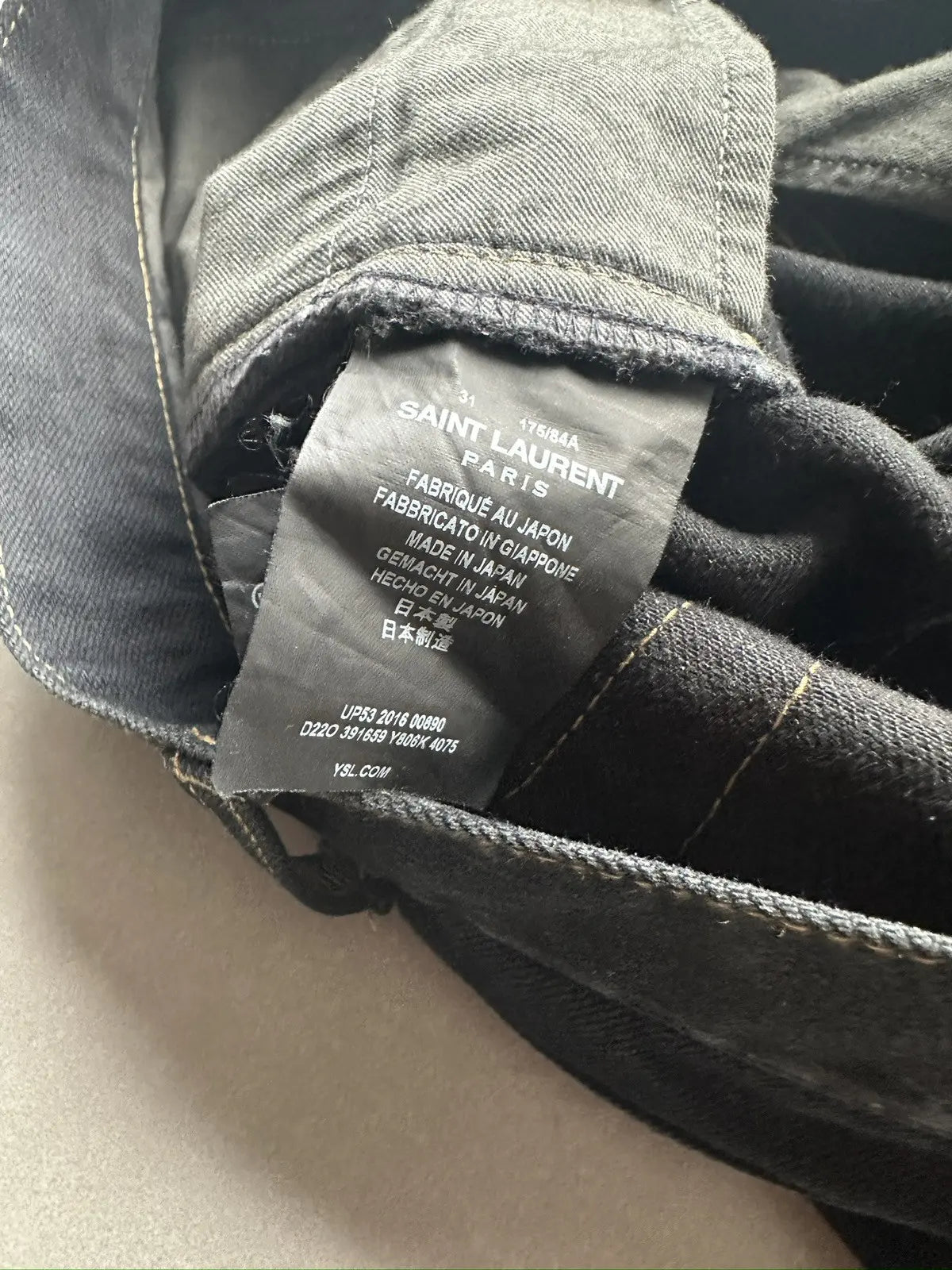 Saint Laurent Paris AW16 D02 Crash distressed Denim