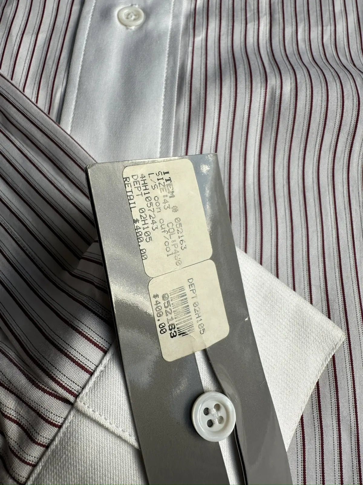 BNWT Dior Homme AW04 “VOTC” striped button up shirt
