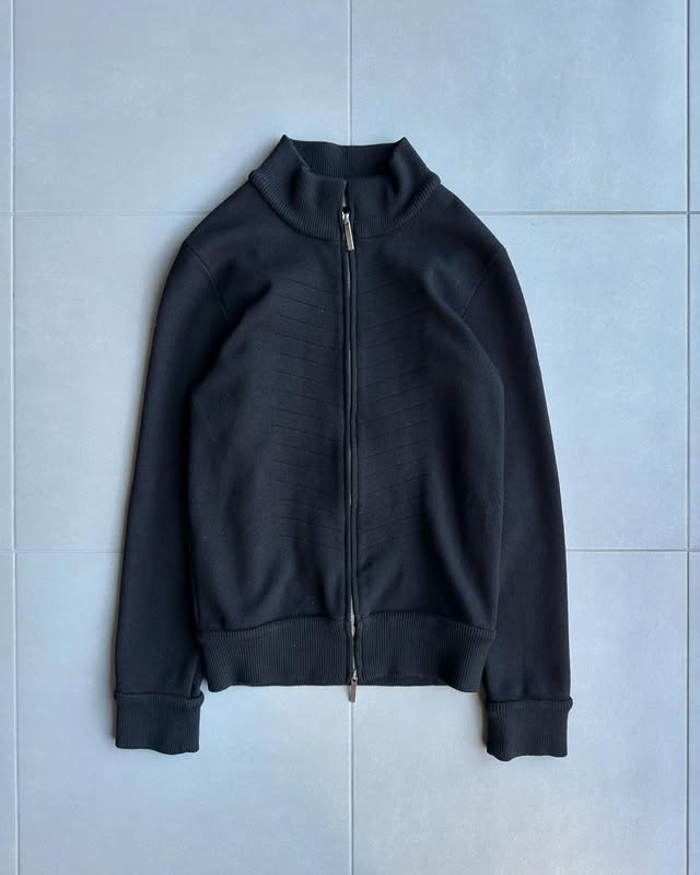 Dior Homme AW02 “reflexion” slit zip up sweater