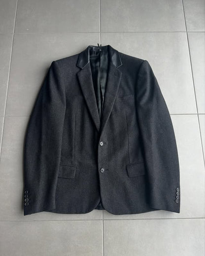 Dior Homme AW01 “Solitaire” leather collar blazer