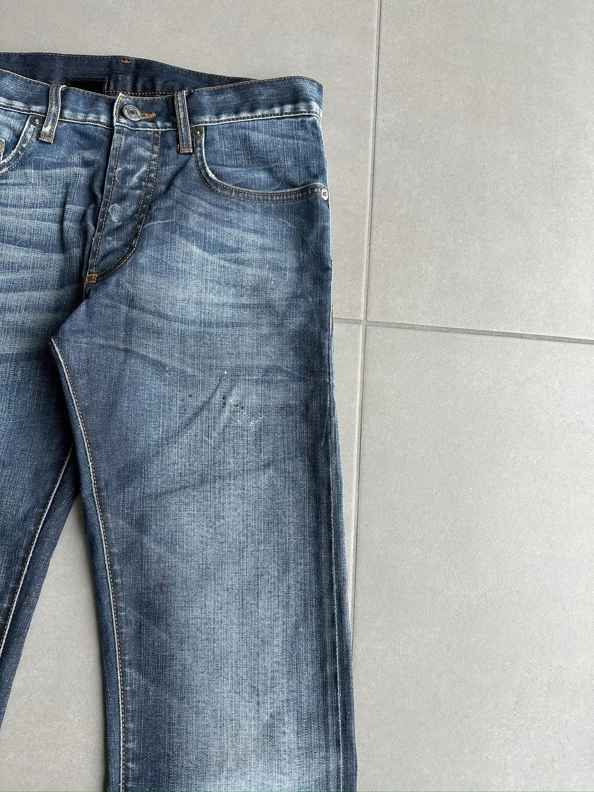 Dior Homme SS08 “Under My Car” paint splatter denim