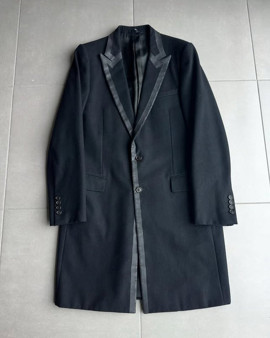 Dior Homme AW03 “Luster” wax tape tuxedo coat