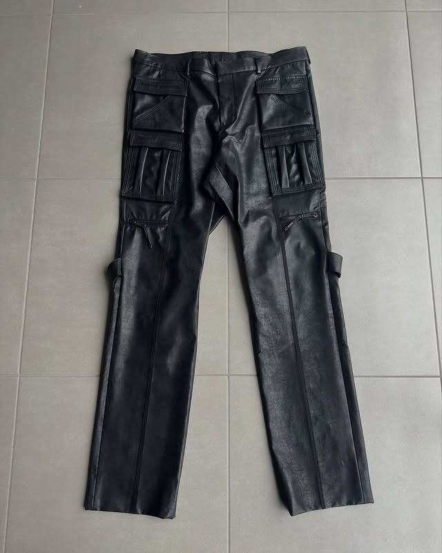 Dior Homme AW03 “Luster” PVC coated cargo trousers