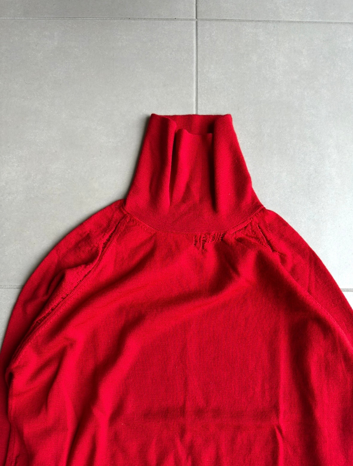 Dior Homme AW07 "Navigate" wool distress turtleneck sweater