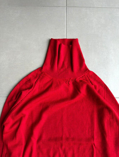 Dior Homme AW07 "Navigate" wool distress turtleneck sweater