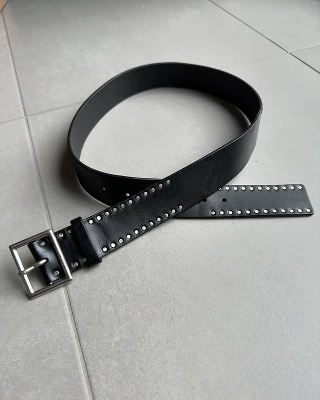 Dior Homme AW06 “These Grey Days” studded calfskin belt