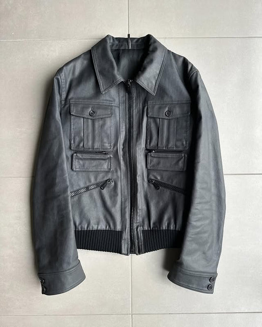 Dior Homme AW06 “These grey days” Multi-pocket bomber jacker