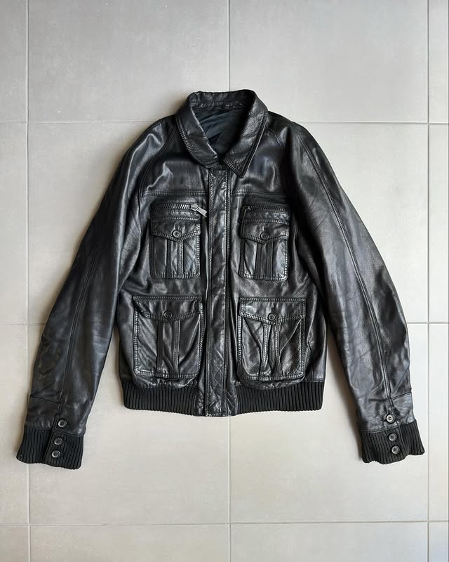 Dior Homme AW06 “these grey days” 4 Pocket Leather Jacket