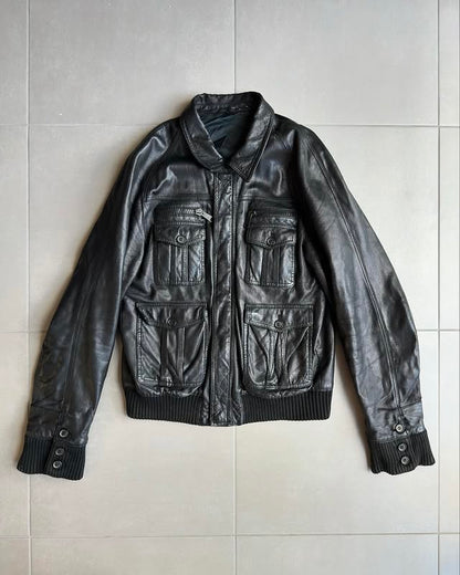 Dior Homme AW06 “these grey days” 4 Pocket Leather Jacket