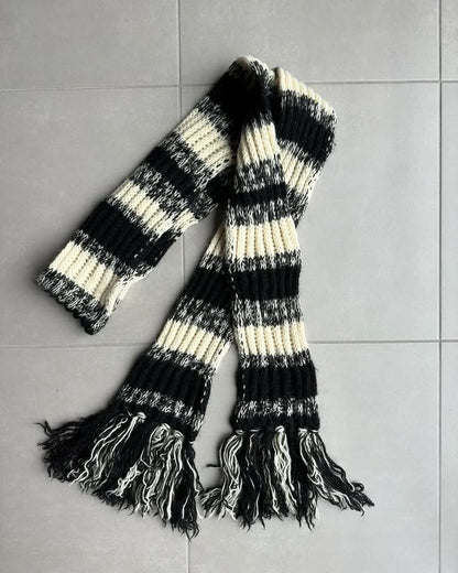 Dior Homme AW06 “These Grey Days” Wool fringe scarf