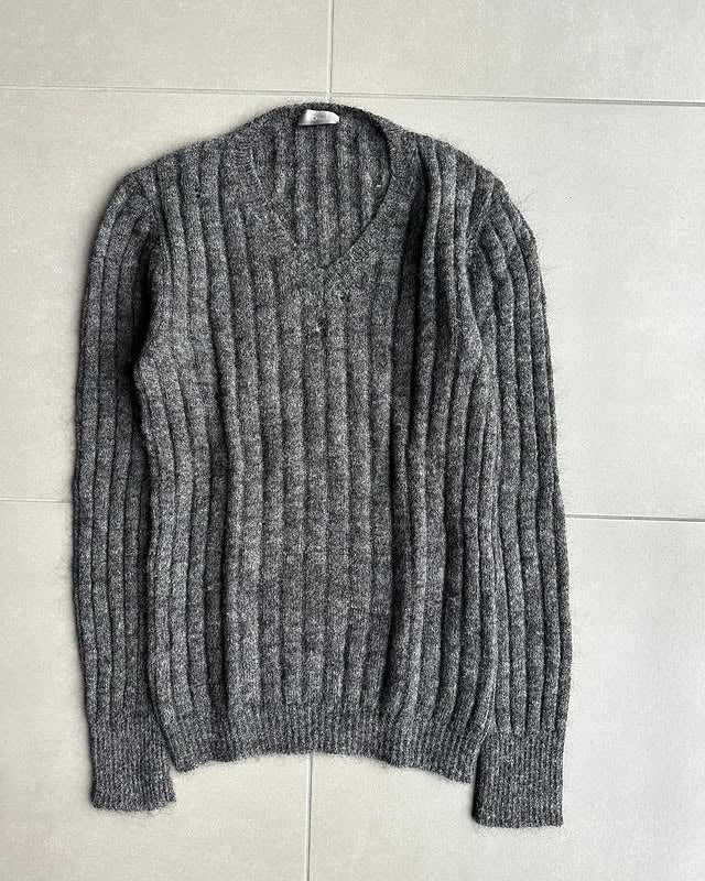 Dior Homme AW06 “These Grey Days” distressed mohair sweater