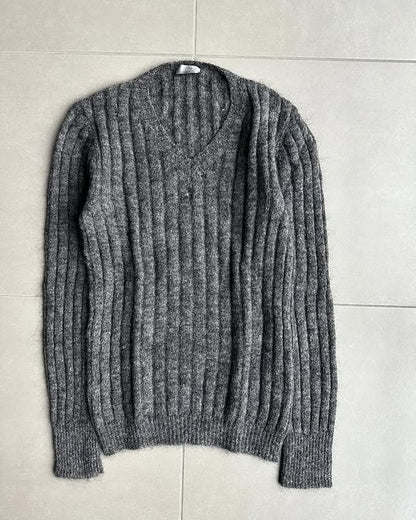 Dior Homme AW06 “These Grey Days” distressed mohair sweater