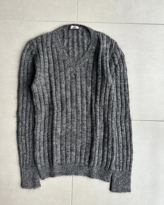 Dior Homme AW06 “These Grey Days” distressed mohair sweater
